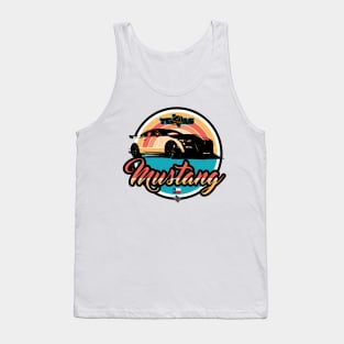 Texas Style Mustang Orange Tank Top